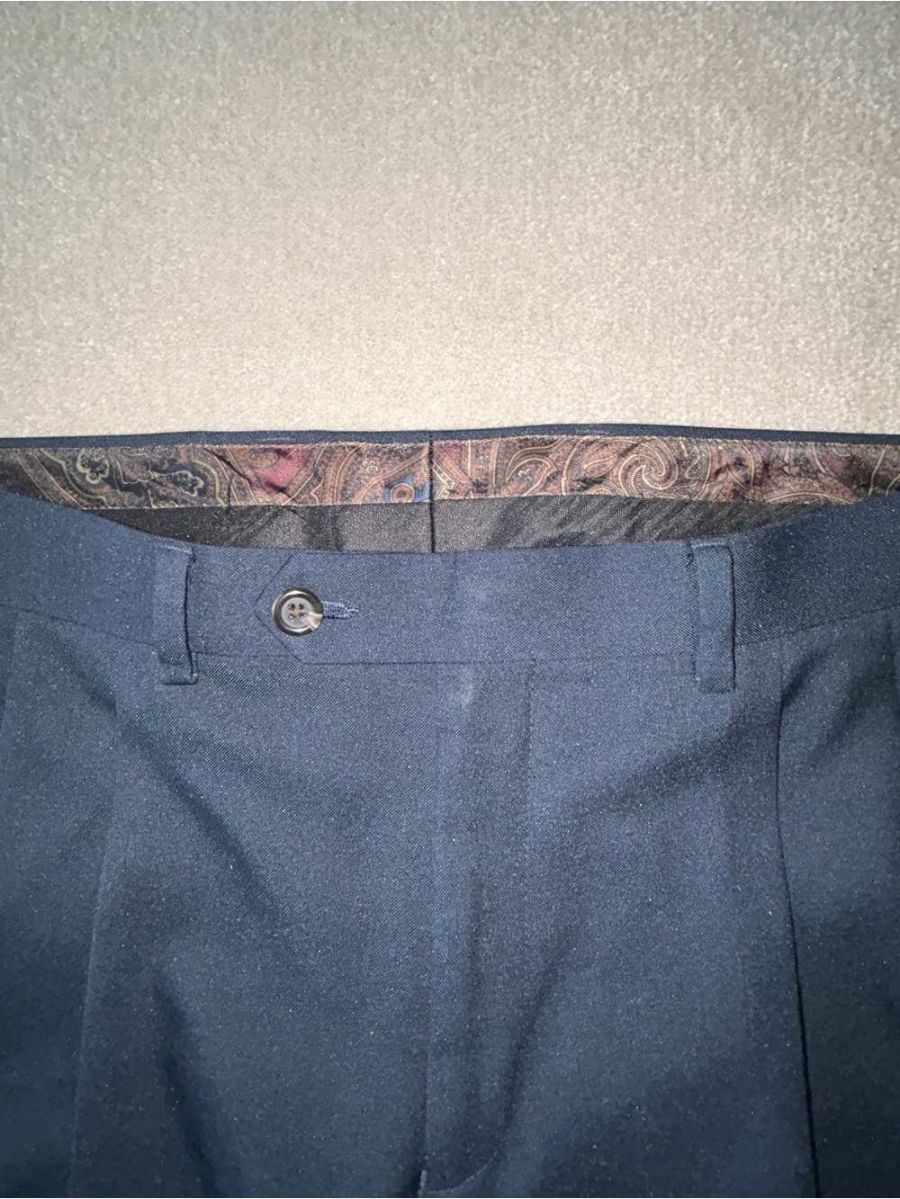Lauren Ralph Lauren Dress Pants Men’s 34x30 Pleated Cuffed Navy Pants - Picture 6 of 9
